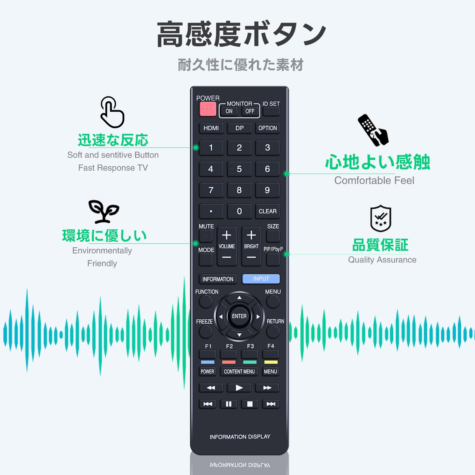 Amazon | モニターリモコン RRMCG1019MPPZ for シャープ