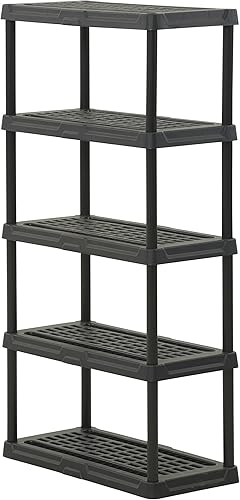 Miniatura 9 de CENTREX CX 4-Tier Heavy Duty Plastic Storage Shelves that Support up to 150lbs/shelf, Organization and Storage, Weather-Resistant Design, Easy