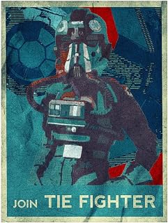 TIE Fighter Pilot Empire Imperial Navy Fleet War Propaganda Vintage Retro Art Star Wall 12x16 Poster