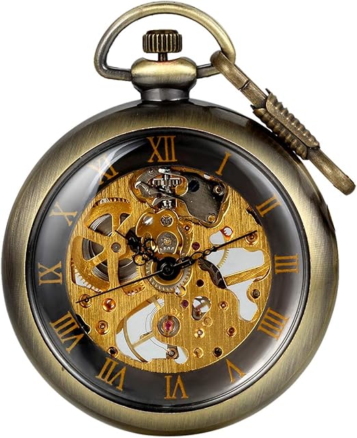 open face mechanical watch