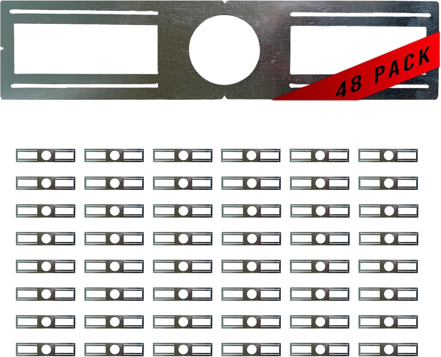 72 Pack Bulk New Construction Mounting Plate Round Hole 6" Galvanized Flat Steel Rough-in Fixture Bracket for LED recessed