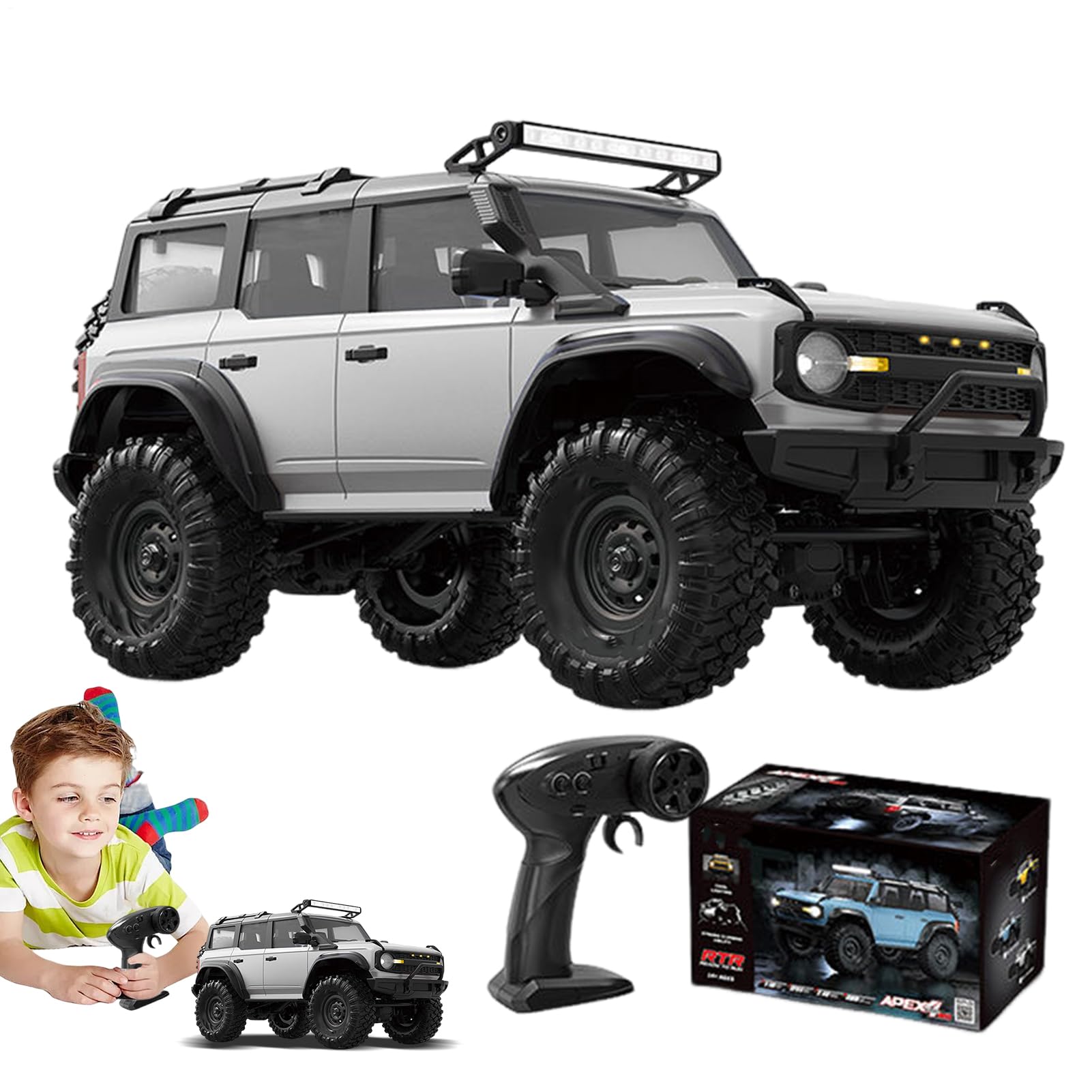 Auto RC Drift Giocattolo Camion LED | Veicolo Fuoristrada Radiocomandato 1 16 Per Bambini Ragazze Adulti Regalo Compleanno Festa All'Aperto
