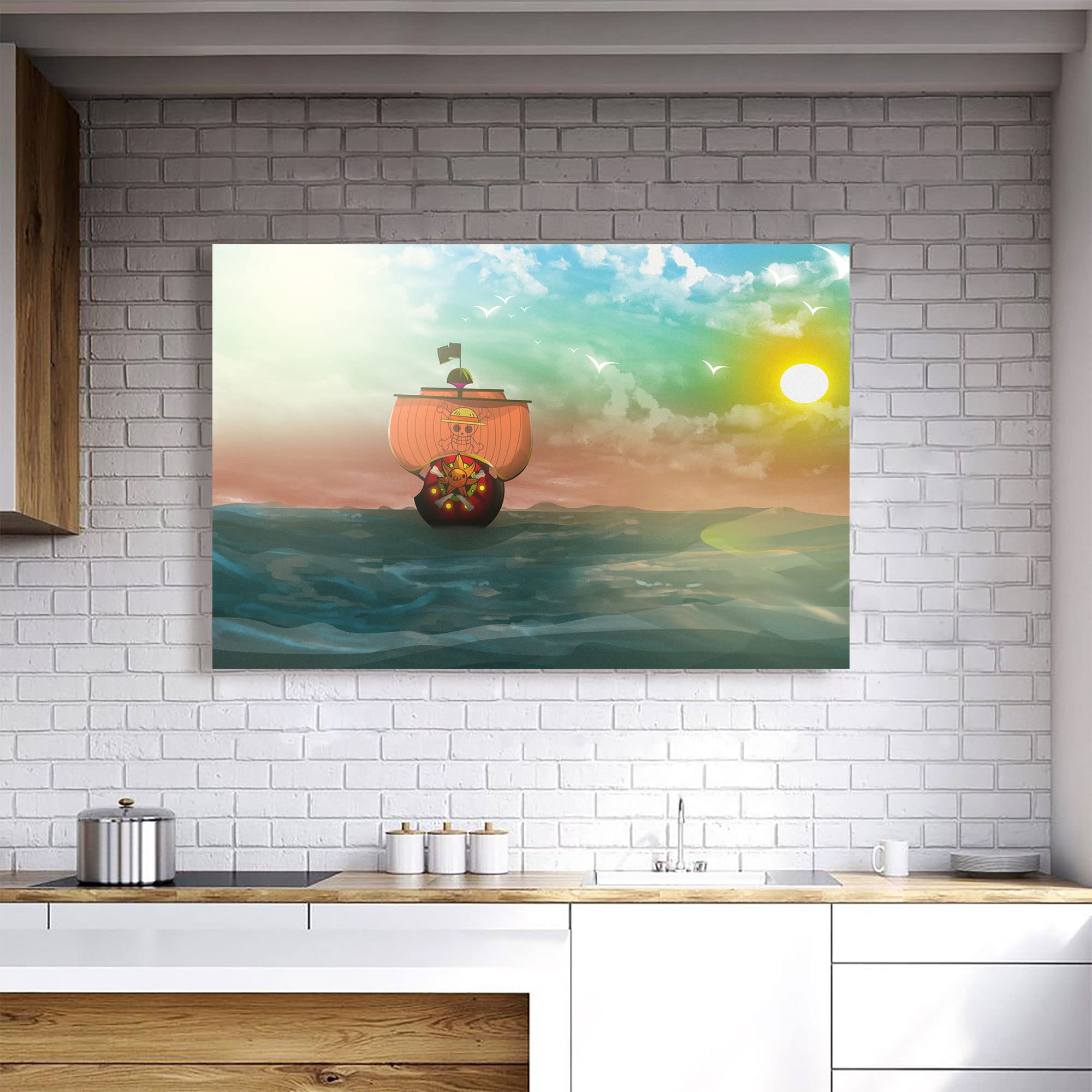 Amazon.com: CraftsNCanvas21 One Piece Ship Anime Canvas Wall Art