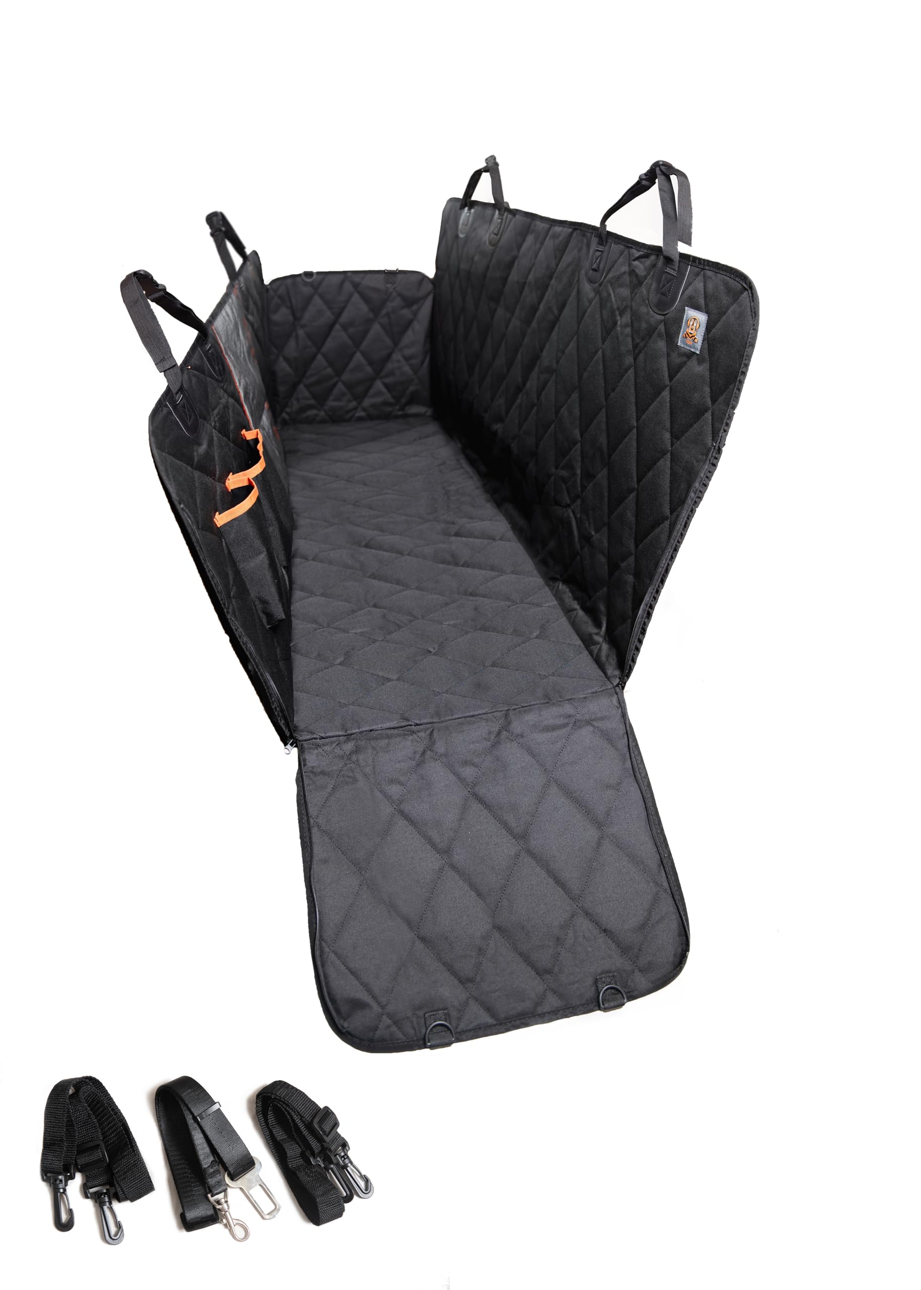 Dog Car Seat Cover Hammock 54''X58'' for pets Waterproof Back Seat Prortector accessories for car Sedan&SUV 600D Oxford Fabric NonSlip Backing Scratchproof Mech Window Seat Belt Attachments for Dog