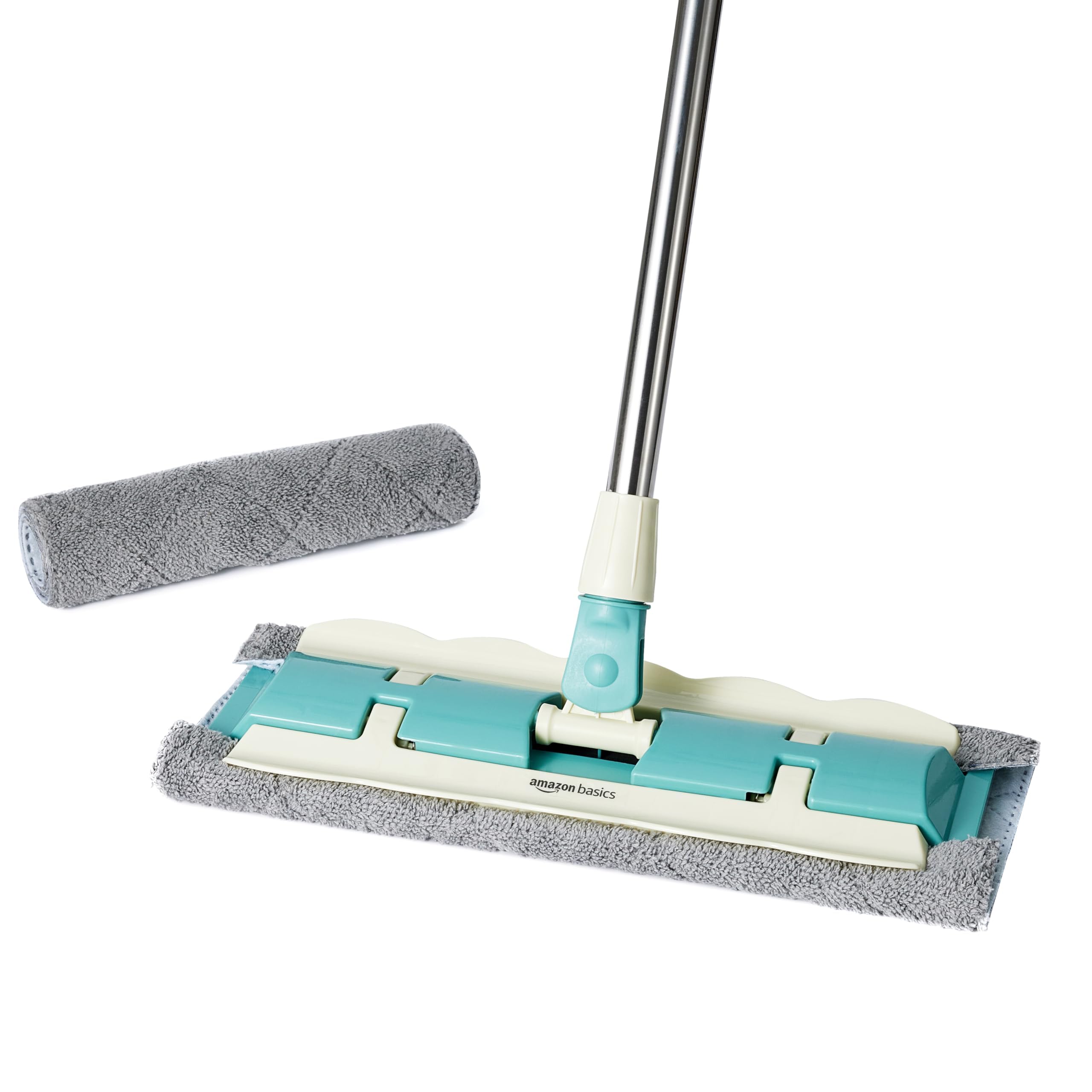 Amazon Basics Microfibre Flat Mop with Clip-in Cloth Refill for Wet and Dry Floor Cleaning (B0CF26LZFB) Amazon Price History, Amazon Price Tracker