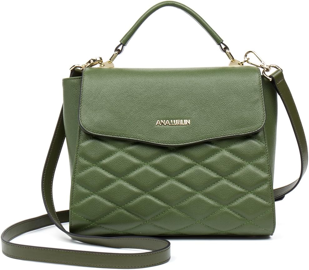 Women Leather Crossbody Bag Designer Quilted Shoulder Bag Satchel Handbag Purse for Ladies