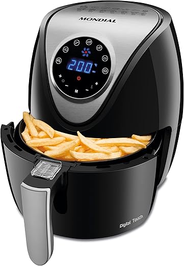 Fritadeira Sem Óleo Air Fryer 3,5L, Mondial, Preto/Inox, 1500W, 110V - AF-30-DI