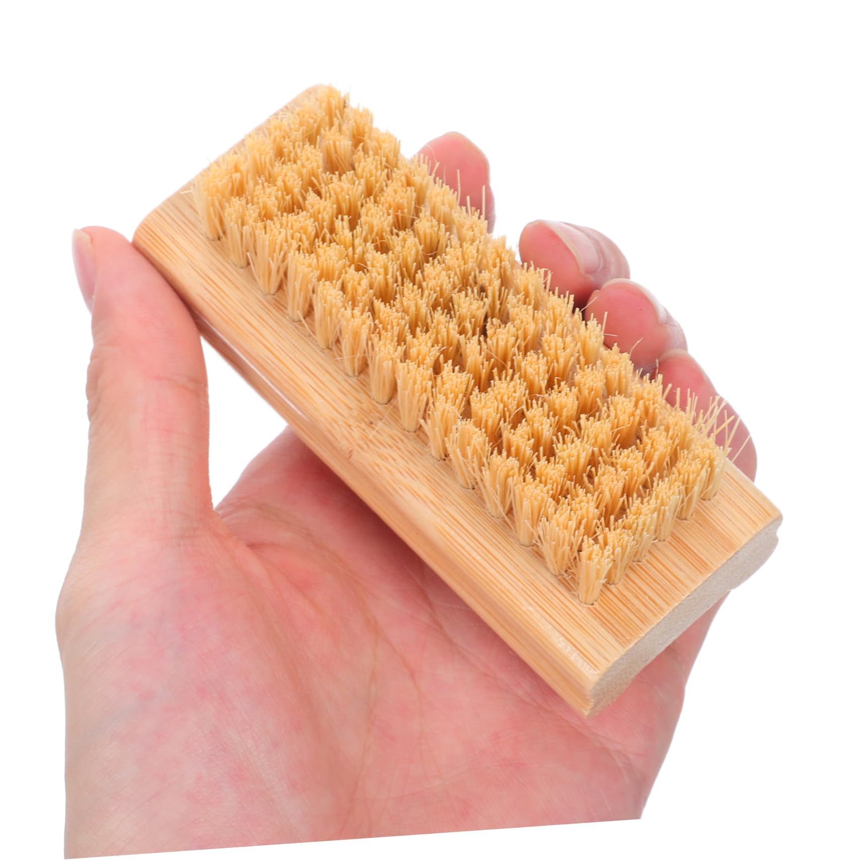 4 Pezzi Spazzole per Unghie in Bamboo con Setole di Cinghiale e Juta Spazzolino Doppia Faccia per Pulizia Cuticole e Manicure Professionale per Tecnici e Uso Quotidiano