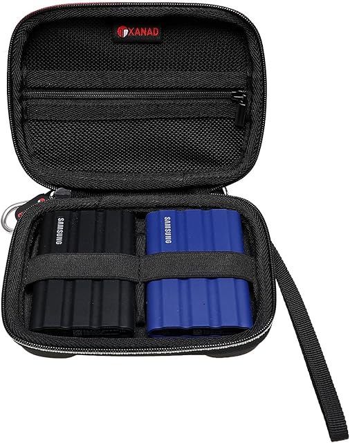 XANAD Pokrowiec na Samsung T7 Shield / T7 / T7 Touch zewnętrzny dysk SSD 2 w 1 etui case