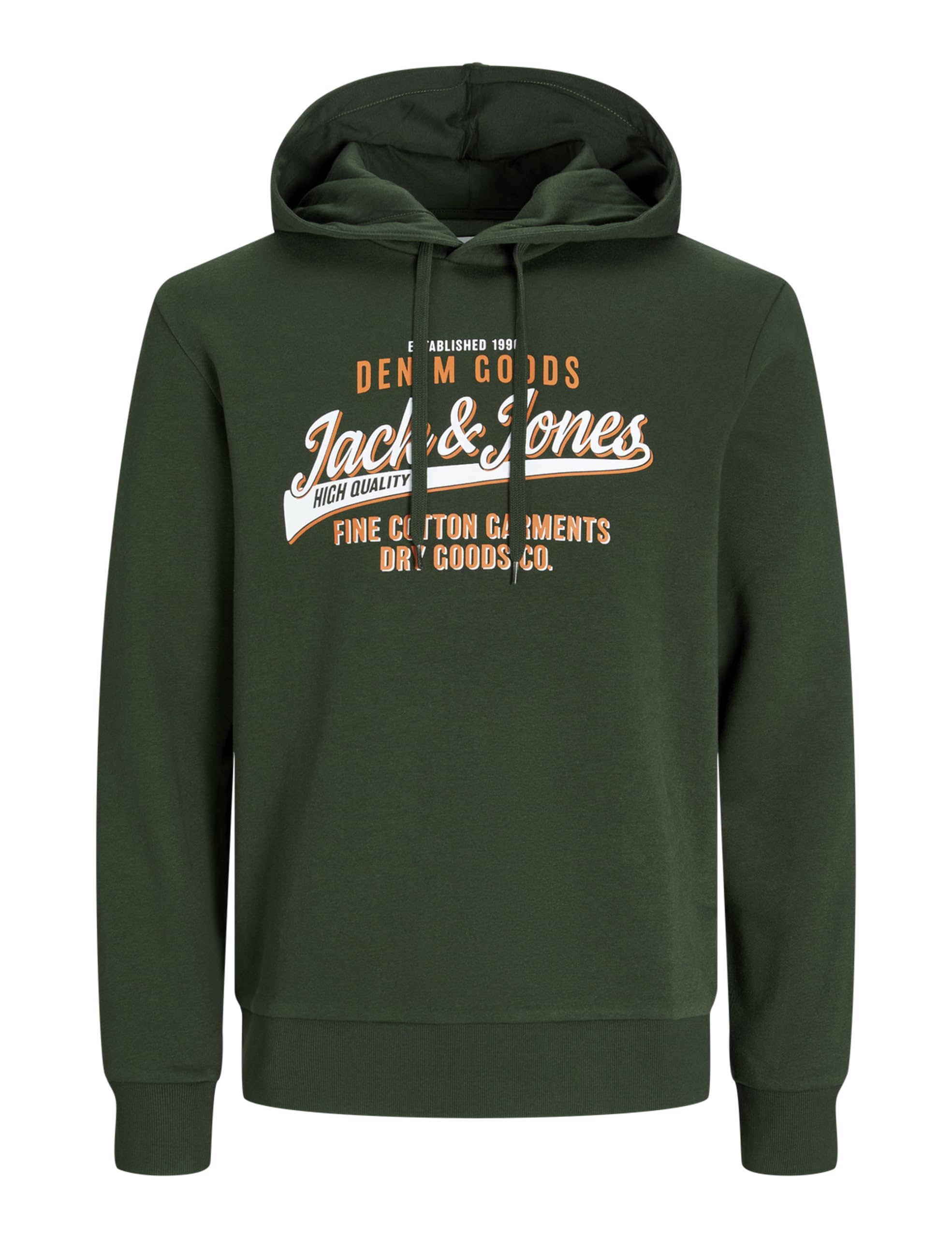 JACK & JONES Mens Jjelogo 2 Col 24/25 Noos Hooded Sweatshirt, Kombu Green, XS UK