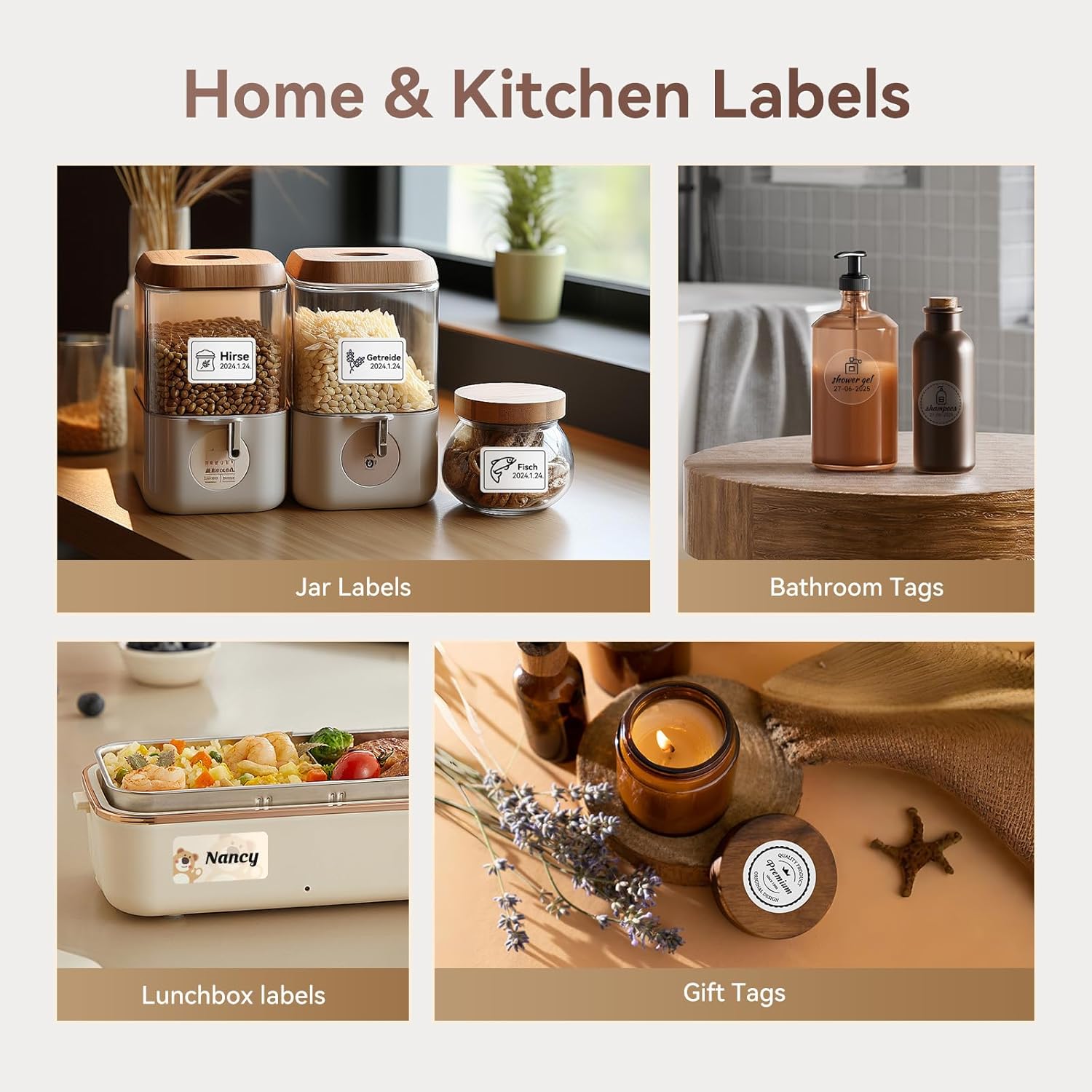 NIIMBOT B1 Barcode Label Maker, Bluetooth Thermal Label Printer, Portable Sticker Maker for Home Organization, Mailing, Bakery,Grocery, Small Business, Compatible with Phone Computer,Sky Grey - Image 4