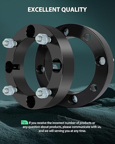 Miniatura 6 de SCITOO 2 espaciadores de rueda de 1.5 pulgadas, 4 x 156 de diámetro de 5.157 in, 12 x 1.5 pulgadas, adaptadores de espaciadores de rueda de 4