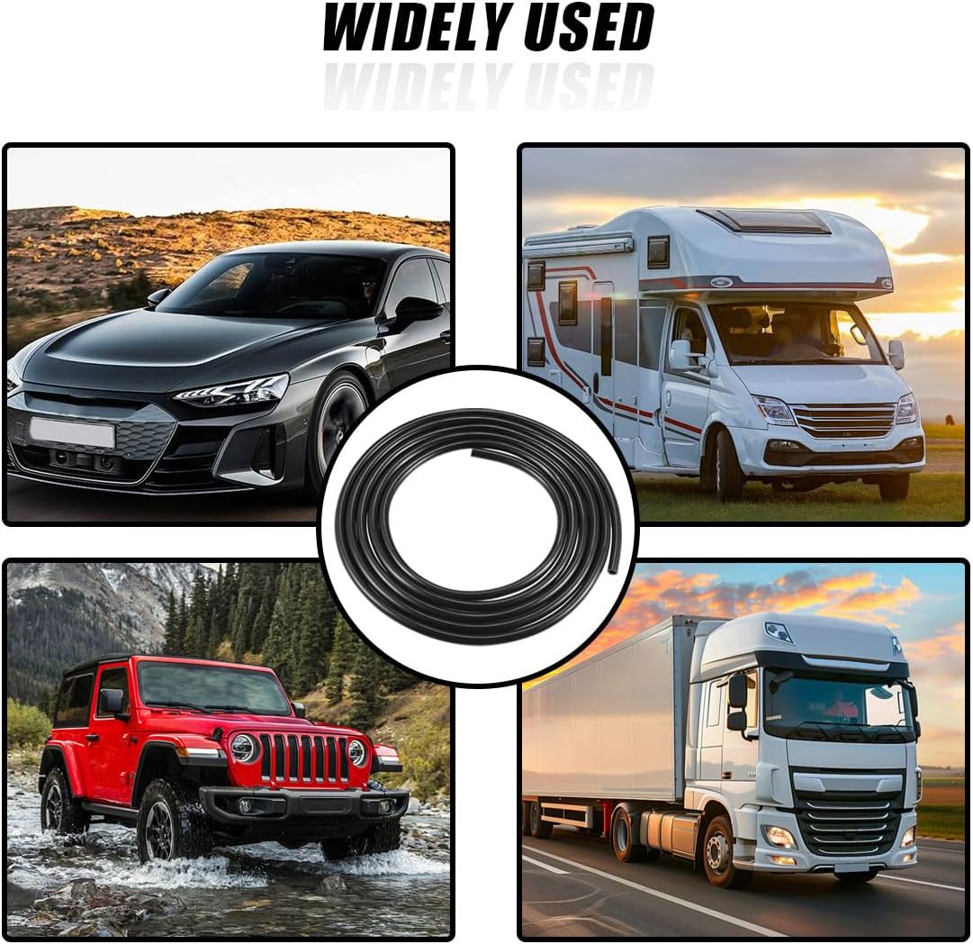 13PCS Car Windshield Washer Hose Kit, Includes 12 Hose Connectors and 1 4M Washer Fluid Hose, Windshield Repair Kit, Universal Accessories for Connect Water Pump and Nozzle