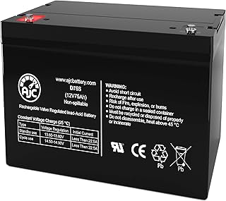 AJC American Wheelchairs All Models 12V 75Ah Wheelchair Battery - This is an Brand Replacement