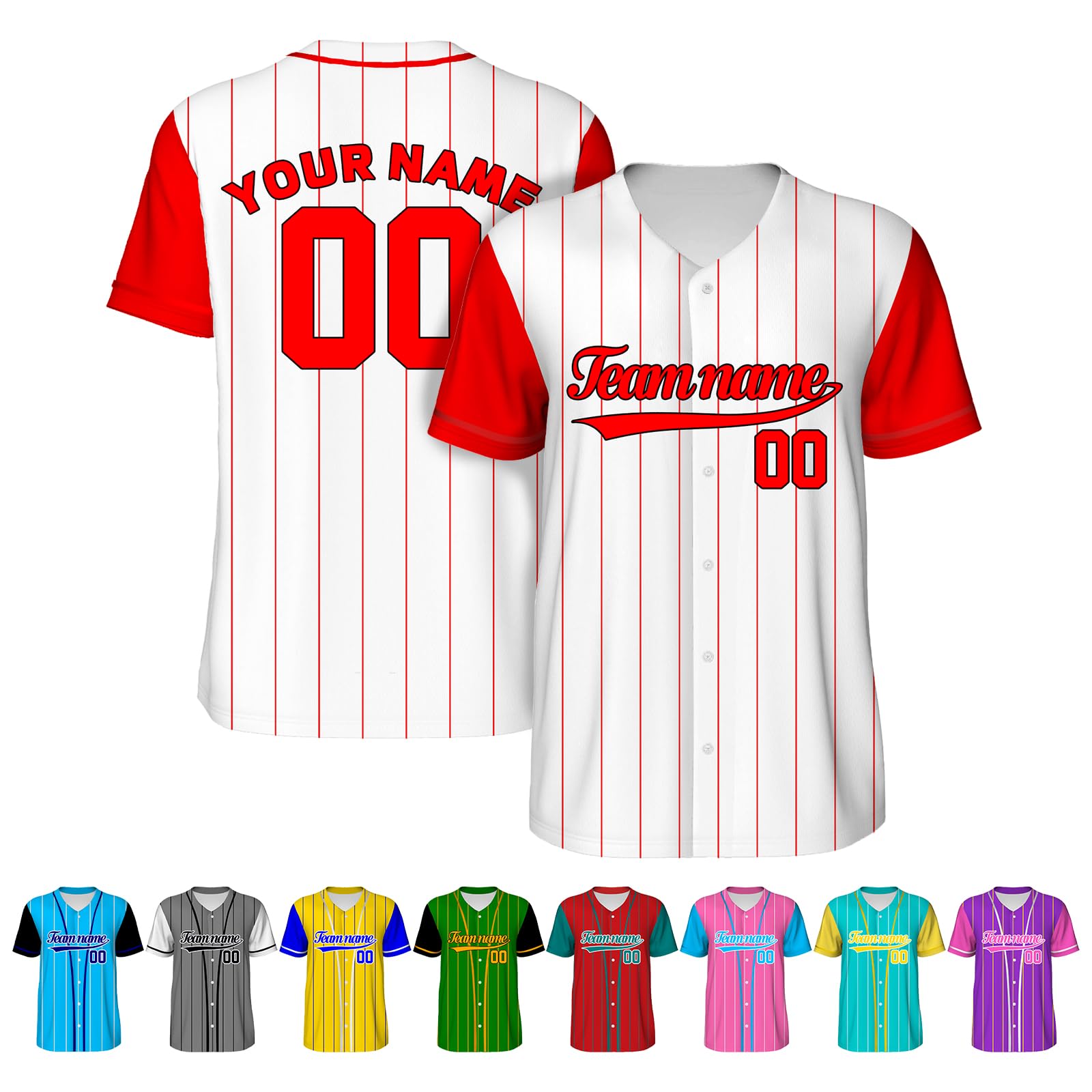 Custom Baseball Jersey Personalized Baseball Softball Shirts Sports Uniform for Men Women Adult Customized Print Name Number