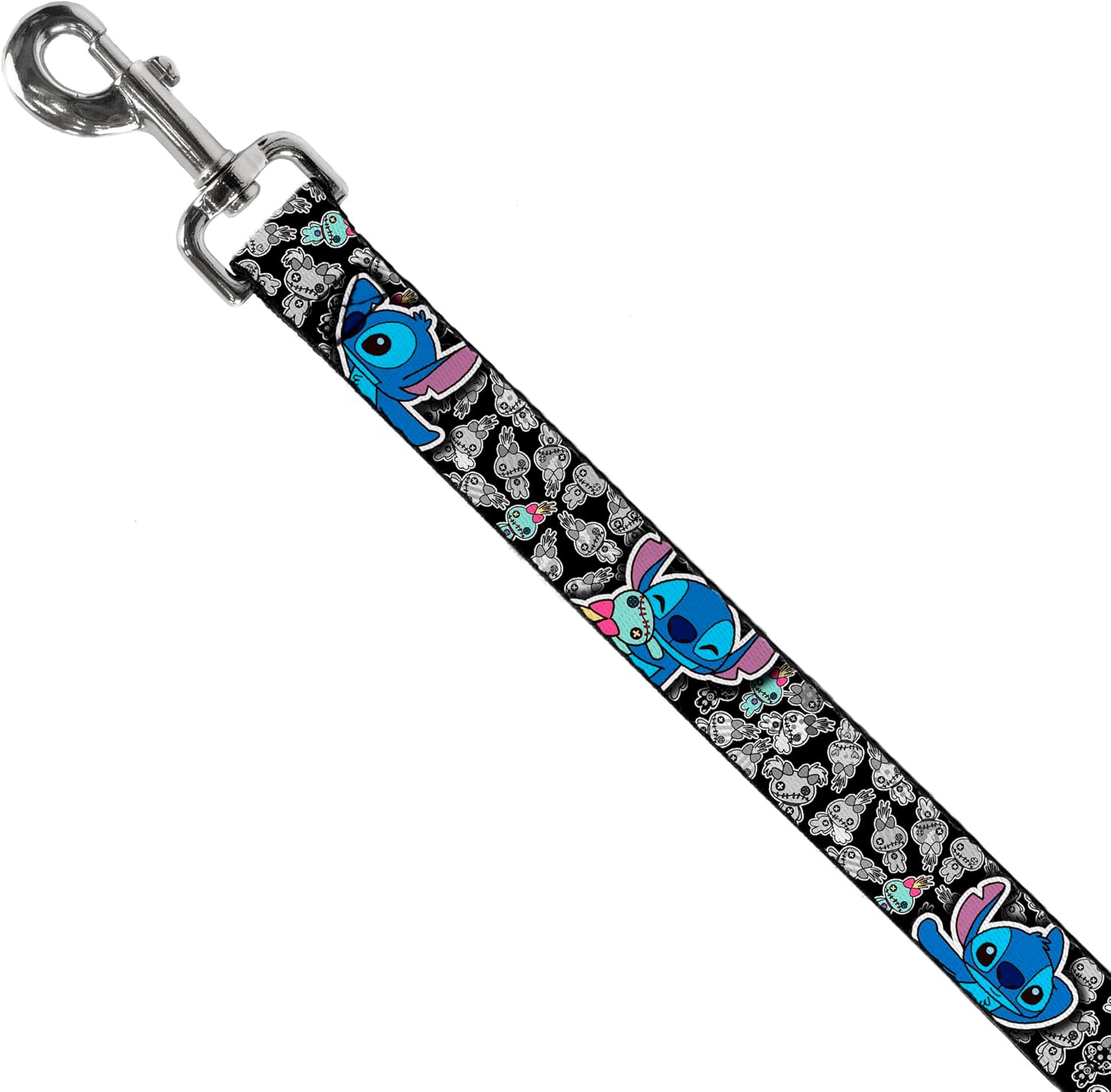 Buckle-Down Pet Leash - Stitch Poses/Mini Scrump Scattered - 6 Feet Long - 1" Wide
