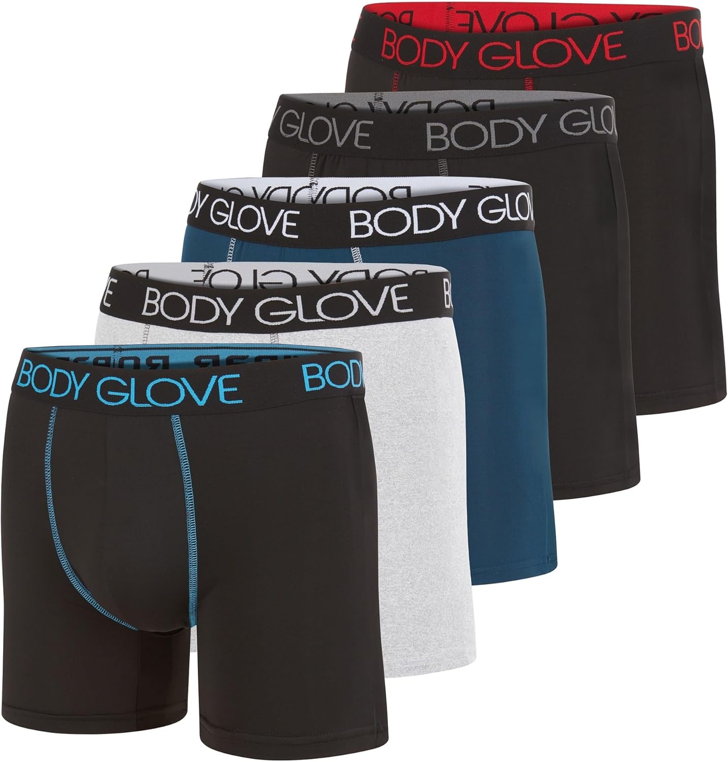 Body Glove Mens Boxer Briefs Multi Packs, Dry Fit Performance Value Underwear, Breathable Active Stretch Athletic Boxers