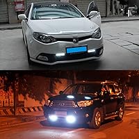 Vista 7 de Juego de 2 piezas de luces LED de alta potencia para conducción diurna, faros antiniebla LED para coche, ajuste universal