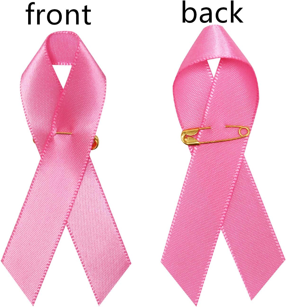 Pink Ribbons Satin Pins Breast Cancer Awareness Safety Pins (700)