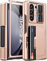 Vista 10 de Funda para Samsung Galaxy Z Fold 5 con tarjetero y cubierta para cámara deslizante, protector de pantalla integrado y protección de bisagra, funda