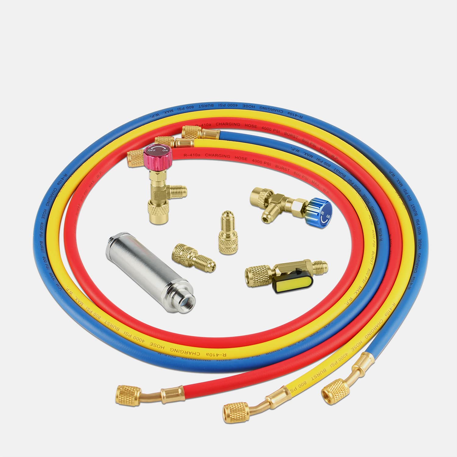 80% оƒƒ Dіѕсоunt Lichamp HVAC Gauges with Hoses, R410a R404a R22 R32 Manifold Gauge Set, Include 410a Charge Valve and Liquid Vaporizer, R41013