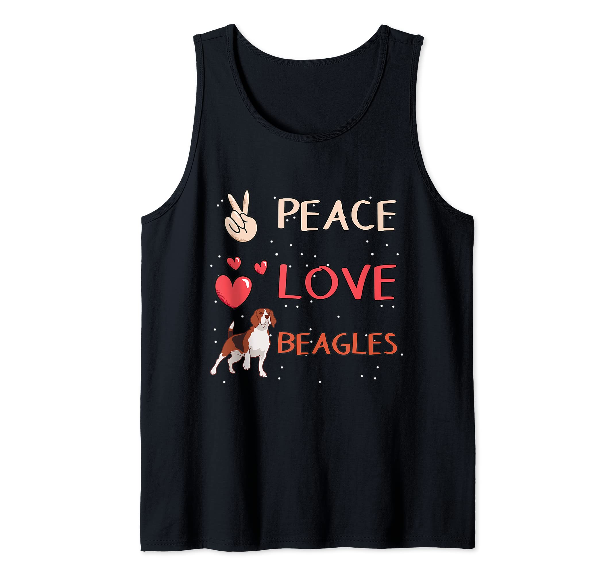 Beagle Peace Love Beagles Tank Top