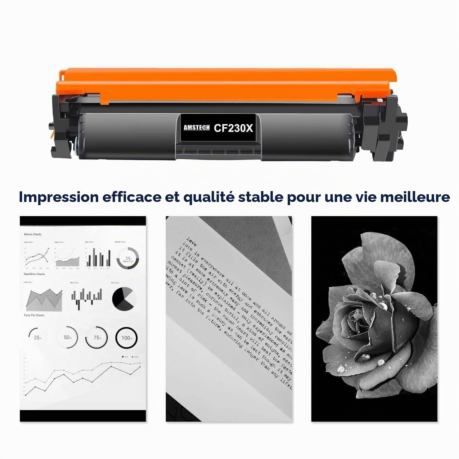 2-Pack 30X Cartouche de Toner Compatible pour HP 30X 30A Cartouche Noir | CF230X CF230A pour LaserJet Pro MFP M227fdw M203dw M203dn M203d M227sdn M227fdn M227d M227 M203 Imprimante