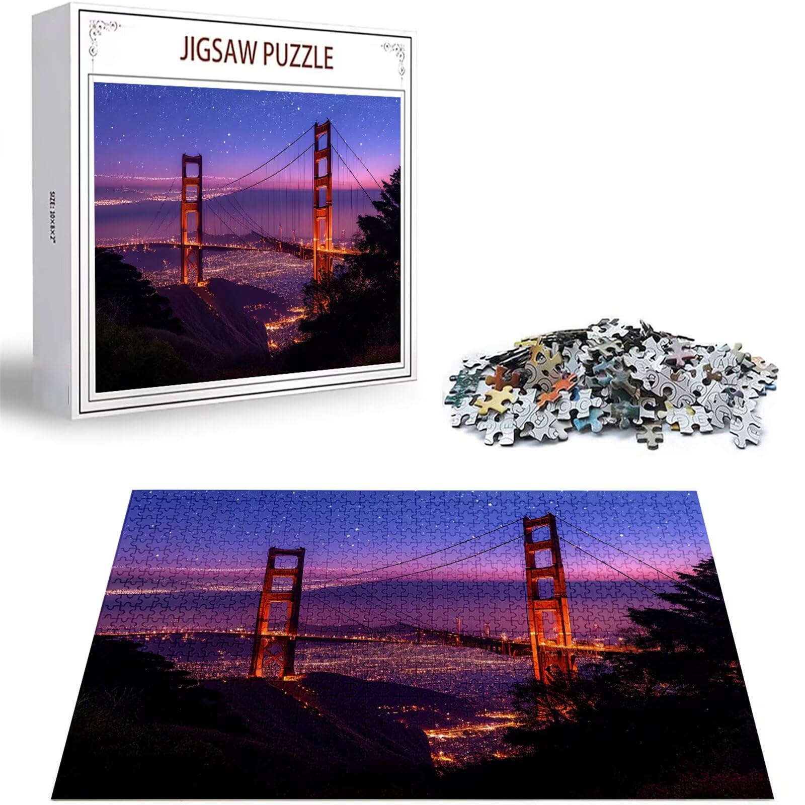 Puzzle Pont de Brooklyn Puzzle 4000 Pieces Adultes Paysage 141x87cm Puzzles Adultes 4000 Pièces Jeu éducatif défi Joue Art Puzzles Classiques pour Décoration de la Maison, Jigsaw Familial Parfait D-14