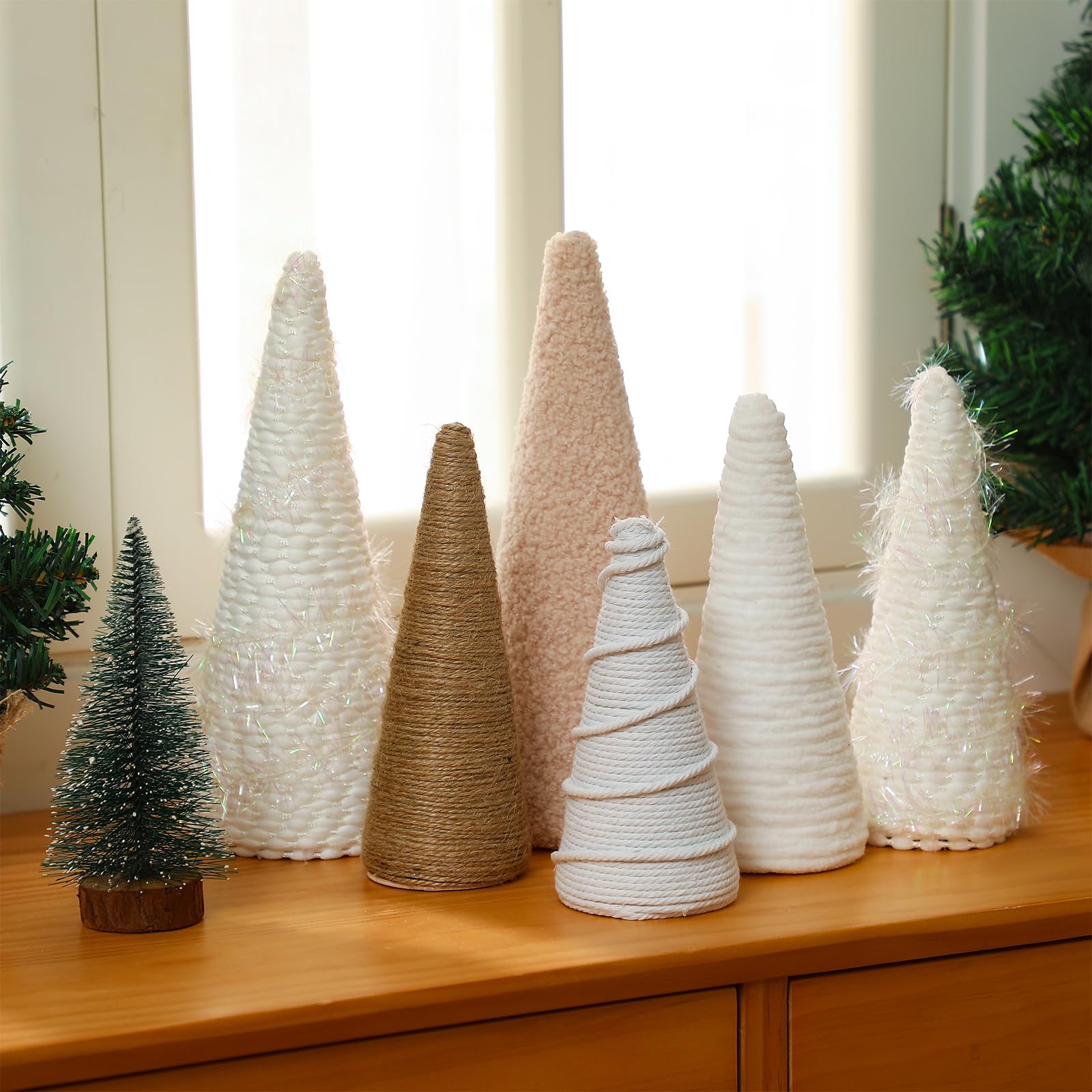 Amazon.com: VercanMonth Christmas Yarn Trees 8 Inch 7 Inch 5