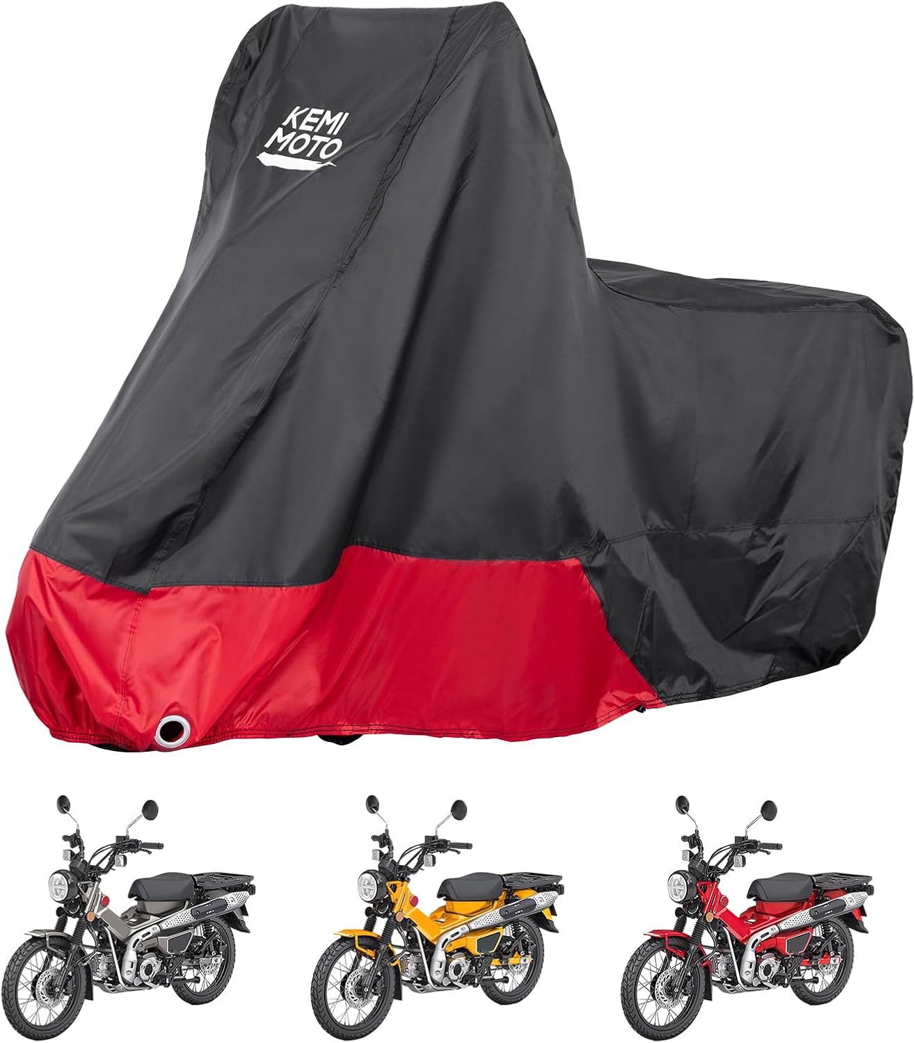 KEMIMOTO Weatherproof Motorcycle Cover Compatible with CT125 Trail 125 Hunter Cub 2021 2022 2023 2024 Outdoor & Indoor All Weather Protect from Dust Sunlight Rain KEMIMOTO Weatherproof Motorcycle Cover Compatible with CT125 Trail 125 Hunter Cub 2021 2022 2023 2024 Outdoor & Indoor All Weather Protect from Dust Sunlight Rain