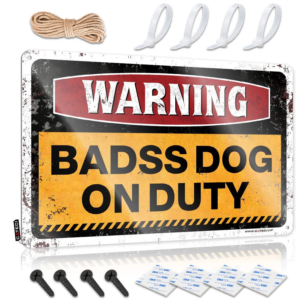 Decor Summer Tapestry Gift For Gamer Warning Badass Dog On Duty - Vintage Wall Decor For Sand(30X40CM)