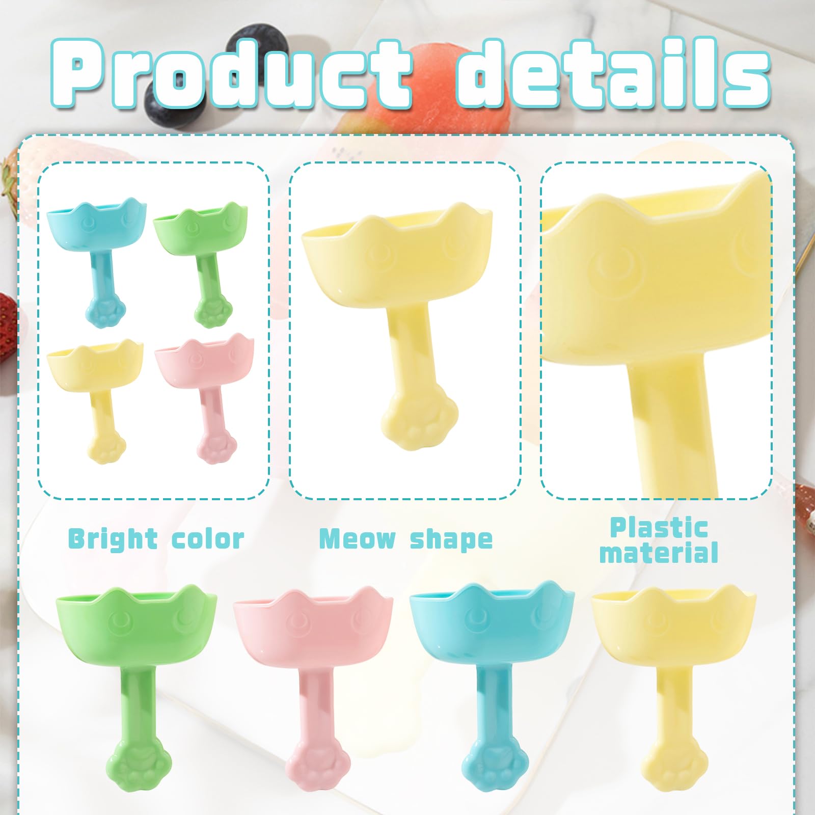 Soporte para palitos de hielo sin goteo para niños, 4 unidades, soporte para hielo para niños, reutilizables, para niños pequeños