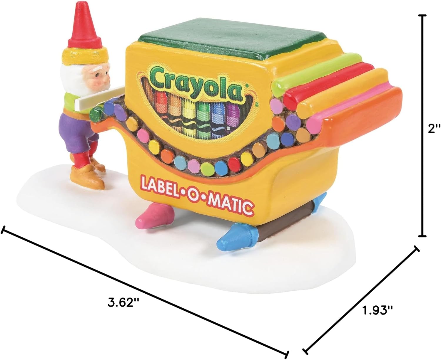 Department 56 North Pole Crayola Village Accessories That's a Wrap Figurine, 2 Inch, Multicolor