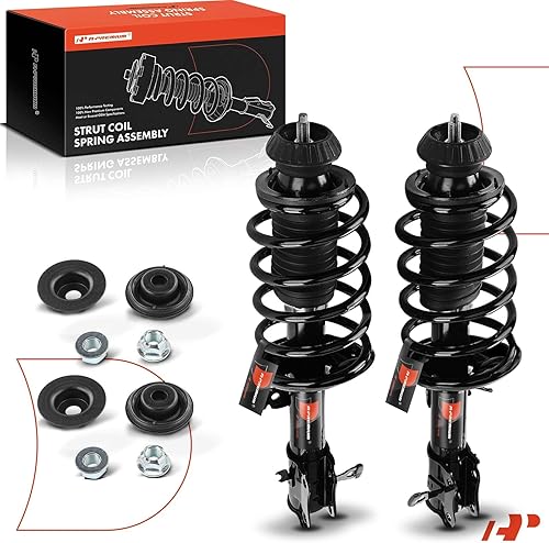 Miniatura 8 de A-Premium Par delantero (2) Conjunto completo de amortiguador y muelle helicoidal compatible con Chevrolet Aveo 04-12, Aveo5 06-11 y Pontiac G3