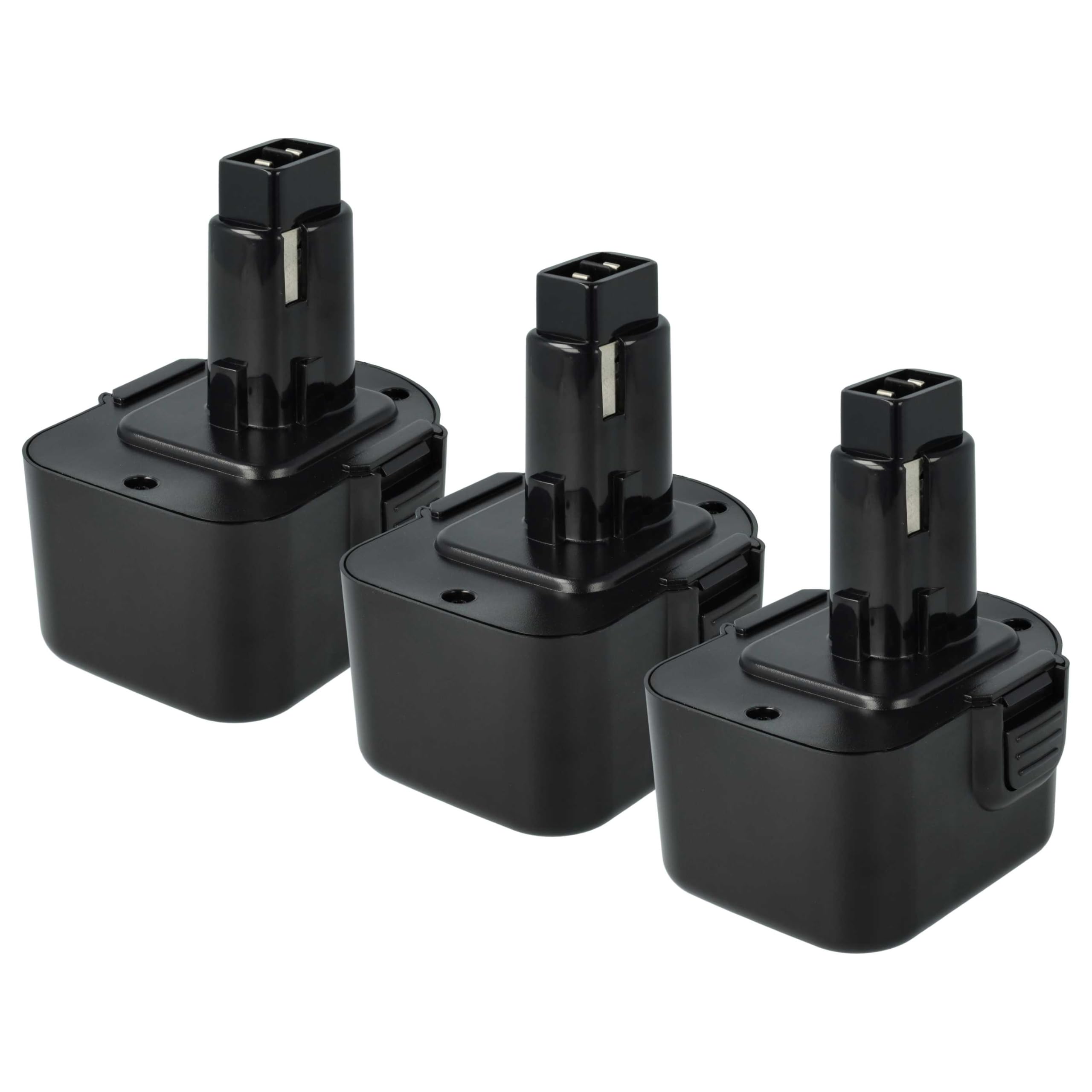 vhbw 3x batteria sostituisce Rems 571510, 571513, 571510 R12 per utensile elettrico (3000 mAh, NiMH, 12 V)