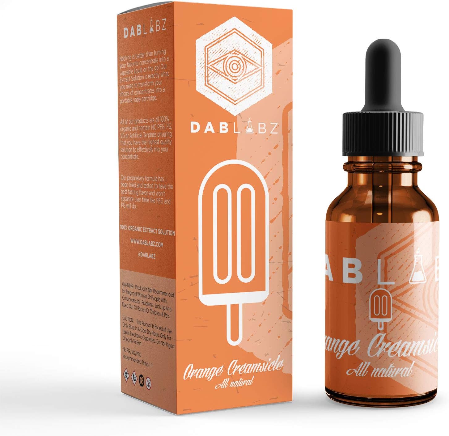DabLabz Fruit Derived Terpenes - Orange Creamsicle (30 ml) - 100% All Natural Liquidizer Solution for Extracts - Eliminate the Use of PEG, PG, VG