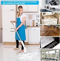 Vista 7 de Limpiador eléctrico giratorio, cepillo de limpieza inalámbrico con 6 cabezales de cepillo reemplazables, mango de extensión ajustable, cepillo