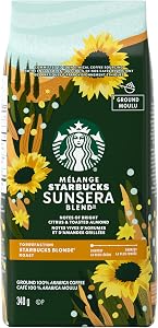 STARBUCKS SUNSERA BLEND, Café moulu torréfié blonde, 340 g | Mélange lisse de café Arabica, Notes d'agrumes et d'amande