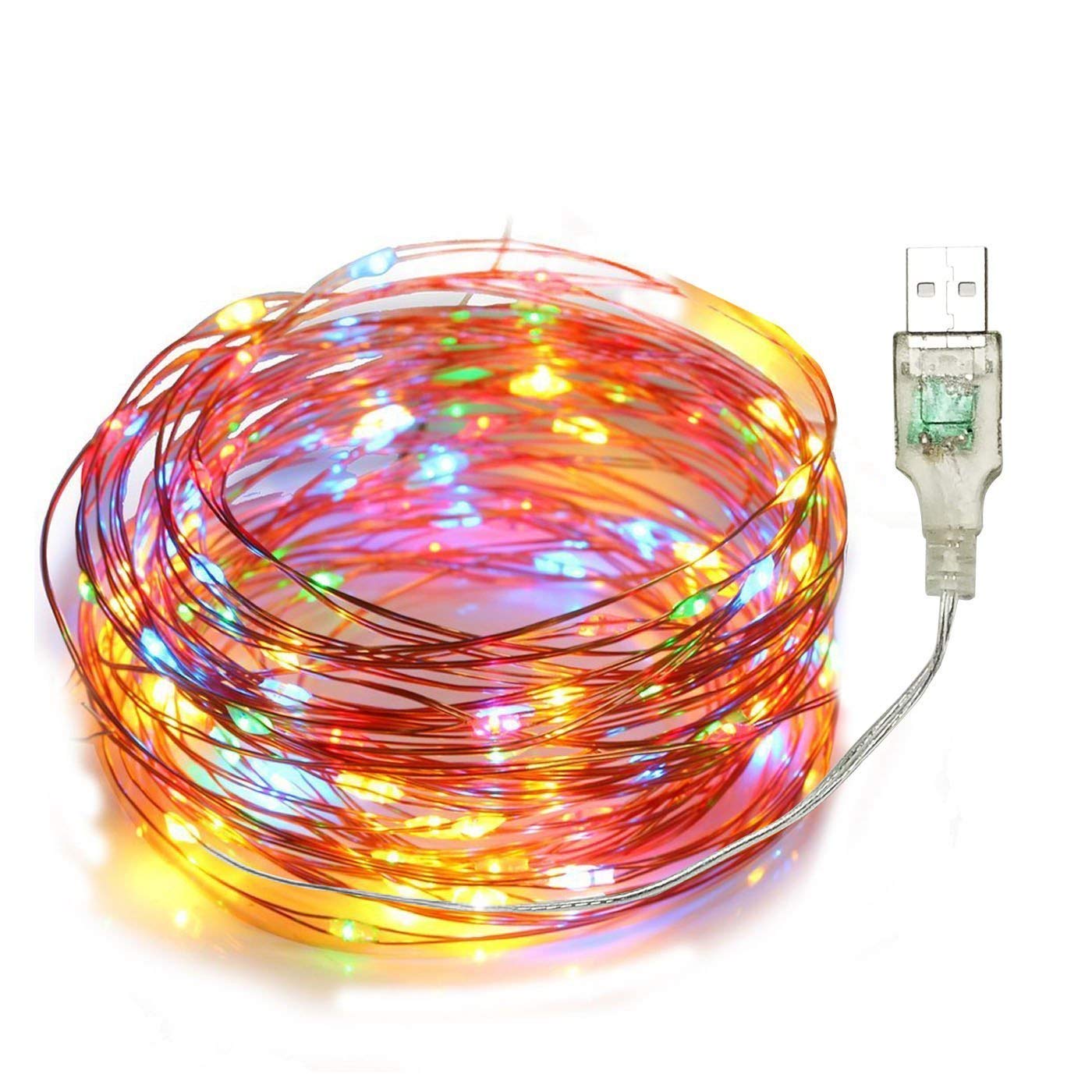10 Meter 100 LED MultiColor Copper String LED Lights RGBY USB Powered Fairy Lights for Diwali Christmas Indoor Outdoor Dec... - Review, Price and Buying Guide