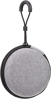 イヤホンケース 大容量 ポータブルイヤホンバッグ データケーブル収納バッグ 丸型 ヘッドホンキャリングケース イヤホン傷防止