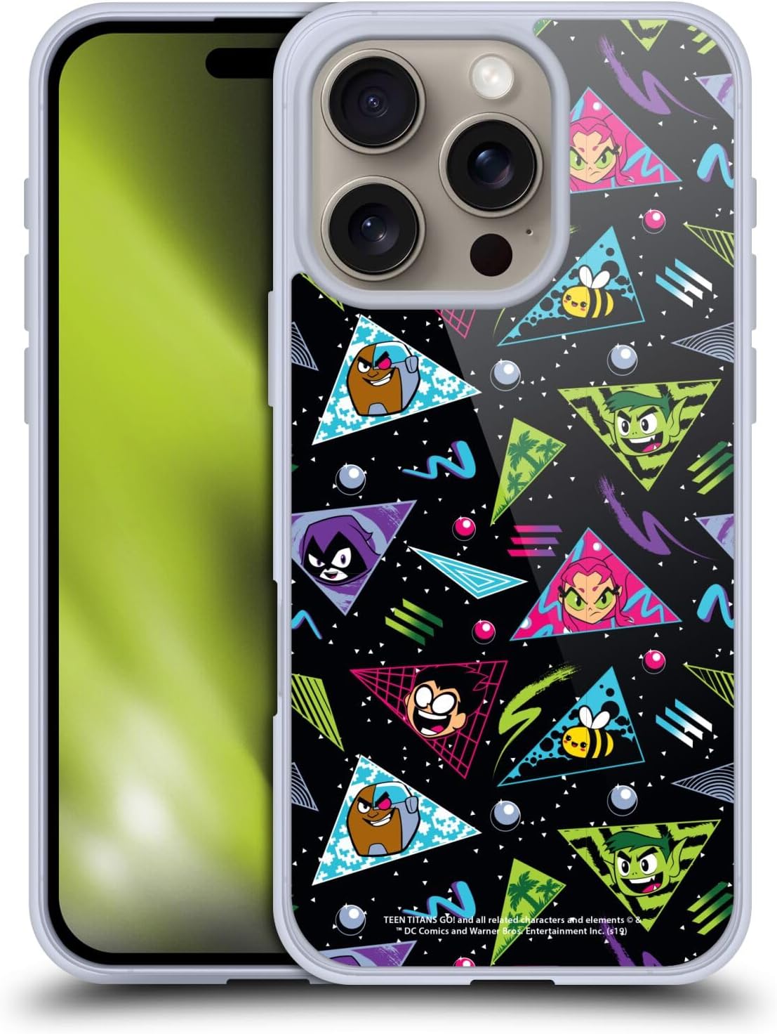 Head Case Designs Officially Licensed Teen Titans Go! to The Movies Patterns Graphic Designs Gel Case [Military Grade Protection] Compatible with Apple iPhone 16 Pro and Compatible with MagSafe