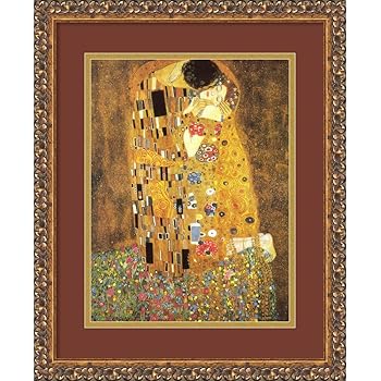 Amazon Com Framed Wall Art Print The Kiss Le Baiser Il Baccio 1907 By Gustav Klimt 16 88 X 19 88 In Artwork Posters Prints