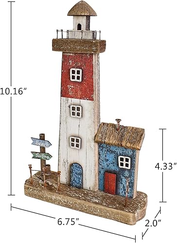 Miniatura 6 de Decoración náutica, letrero de madera para faro de mesa costera, centro de mesa costera, decoración temática de playa, decoración decorativa de