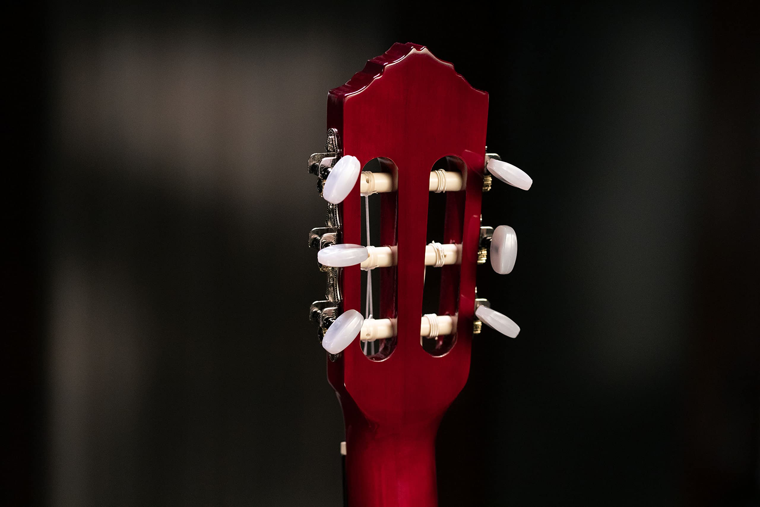 Ortega Guitars 1/2 Konzert Gitarre – Family Series – Inklusive Gig Bag – Fichte, Mahagoni, Rot (R121-1/2WR)