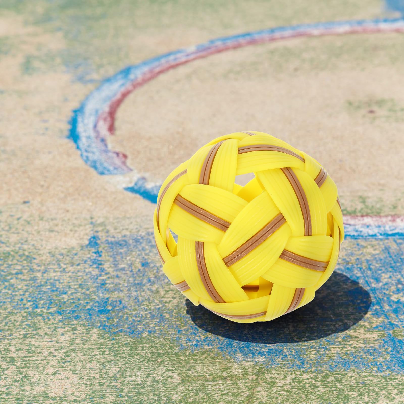 Juguete de Fútbol de Plástico Incluye Bolsa de Red para Exteriores, Pelota Tejida Resistente y Fácil de Transportar, Adecuado