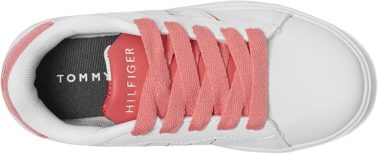 Tommy Hilfiger Women's Cayman 3.0 (Little Big Kid) Sneaker 4 Big Kid White/Pink image 2 of 7 B0CQZ4JXY9