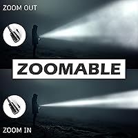 Vista 2 de Luz de trabajo LED, luz magnética de cuello de cisne de 500 lúmenes, linterna LED flexible con zoom, luz impermeable para el lugar de trabajo