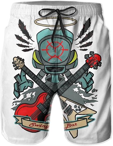 GuyDHale Anime FLCL Mens Beach Pants 