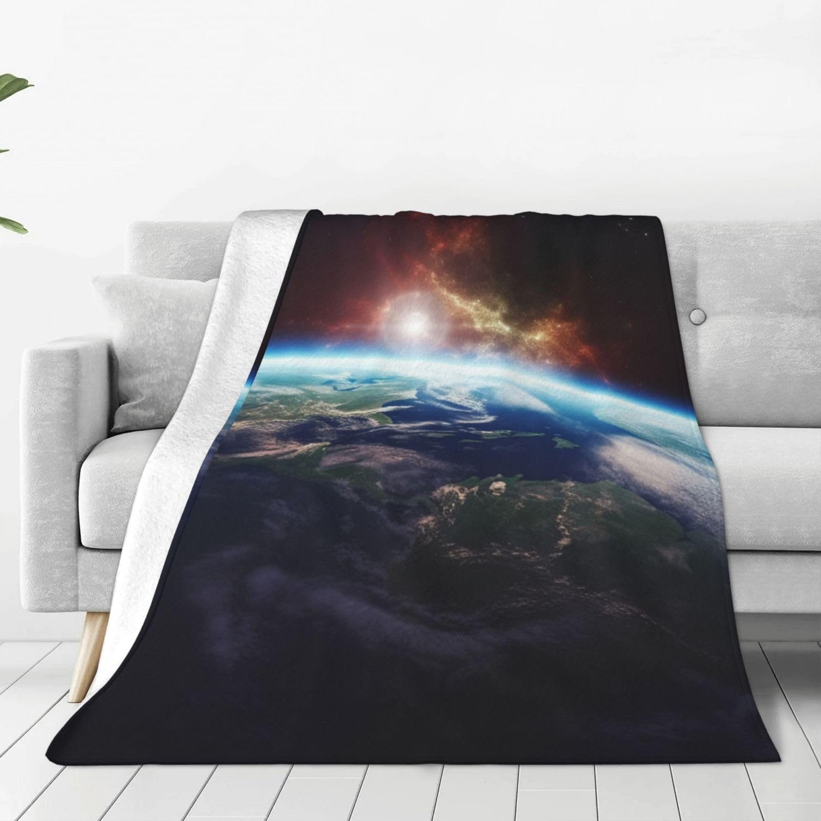 Plaid en flanelle douce jeté de lit haut de gamme 152x203 cm