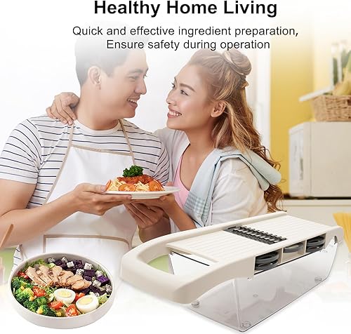 Miniatura 6 de ZHANG XIAO QUAN - Cortador de mandolina seguro 6 en 1 para cocina, rallador de queso, espiralizador de verduras y rebanador de verduras para cocinar